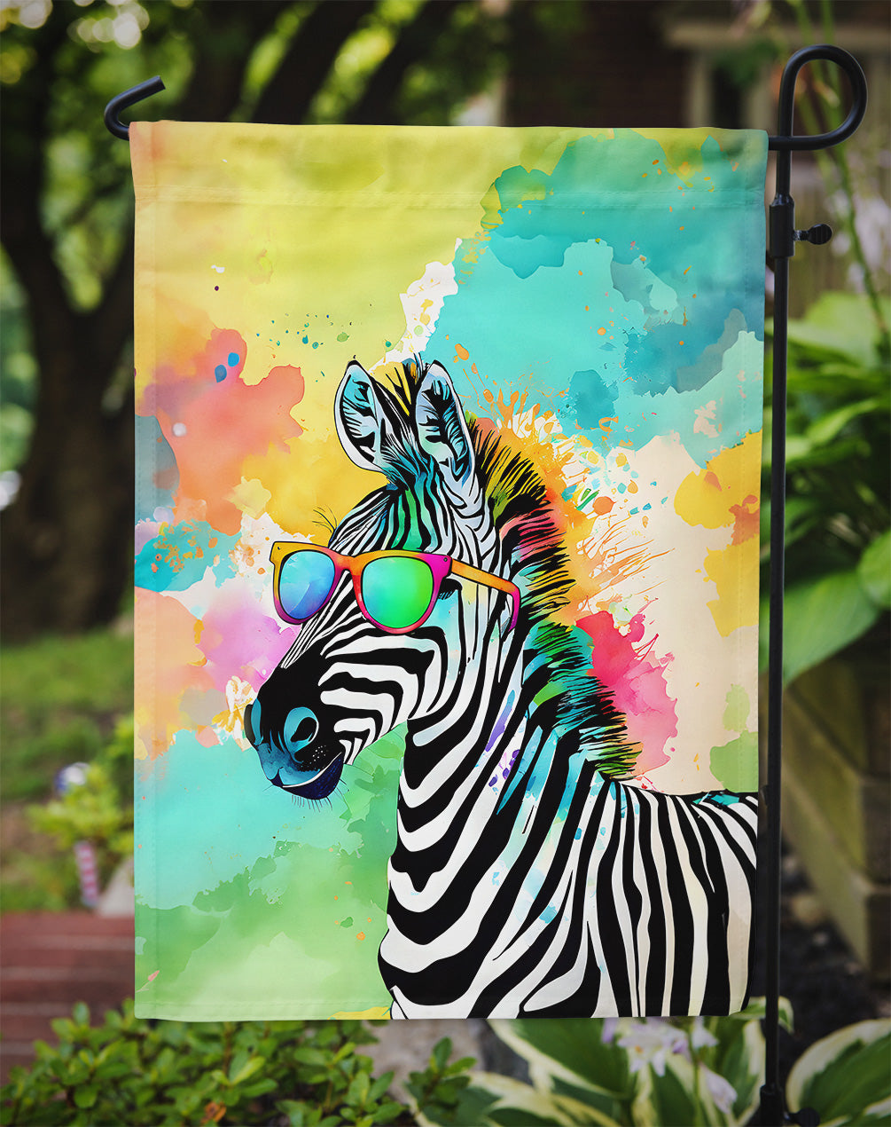 Hippie Animal Zebra Garden Flag