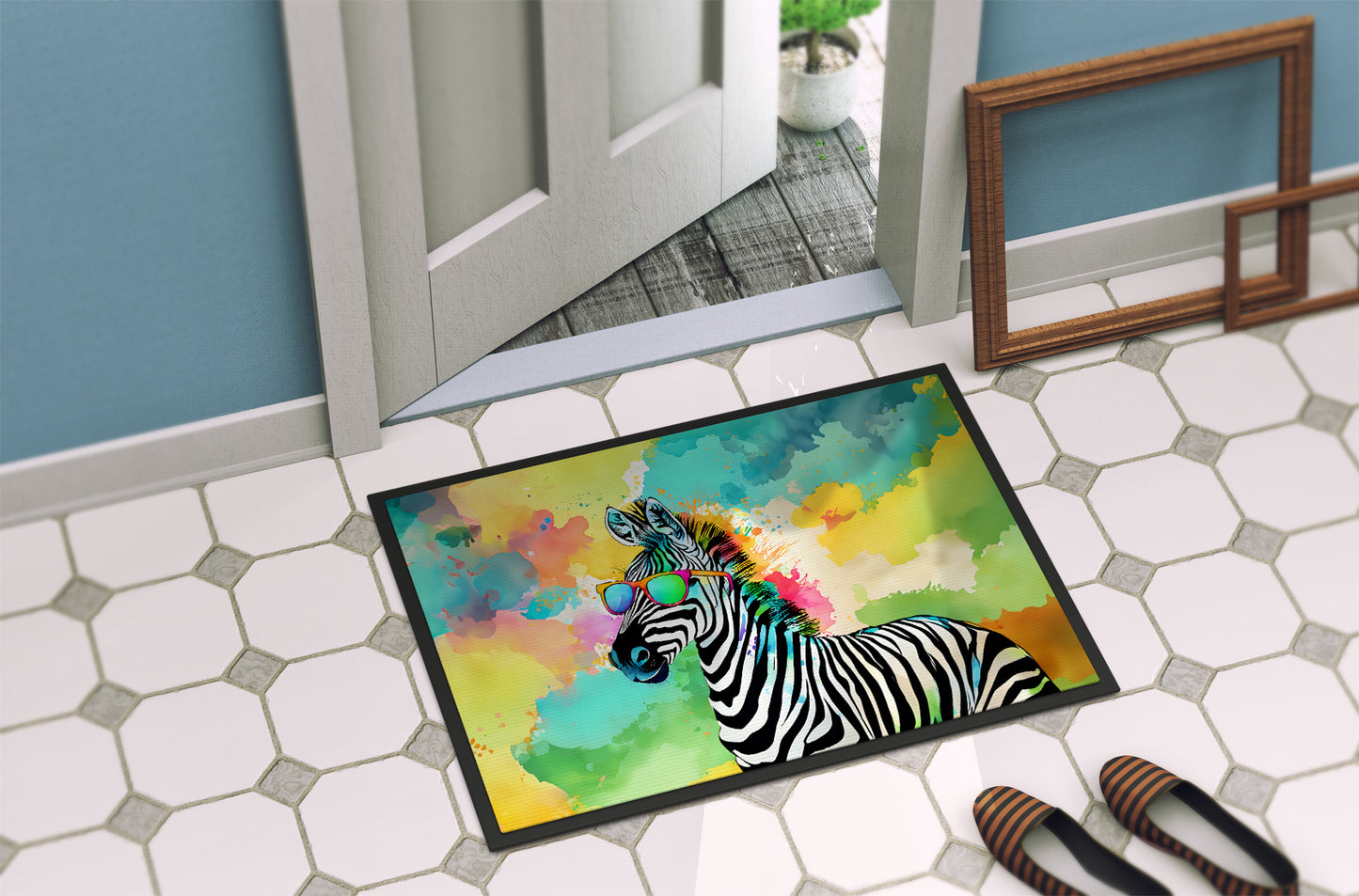 Hippie Animal Zebra Doormat