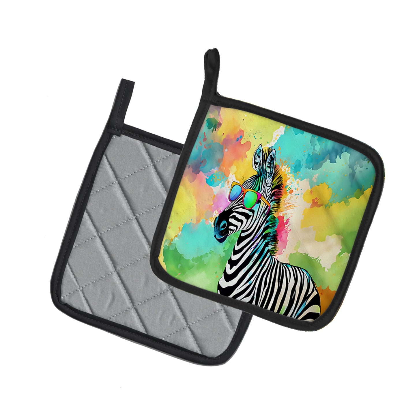 Hippie Animal Zebra Pair of Pot Holders