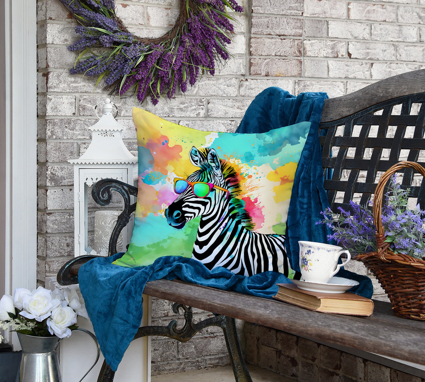 Hippie Animal Zebra Throw Pillow