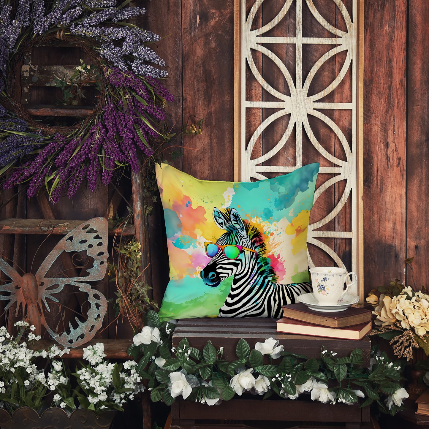 Hippie Animal Zebra Throw Pillow