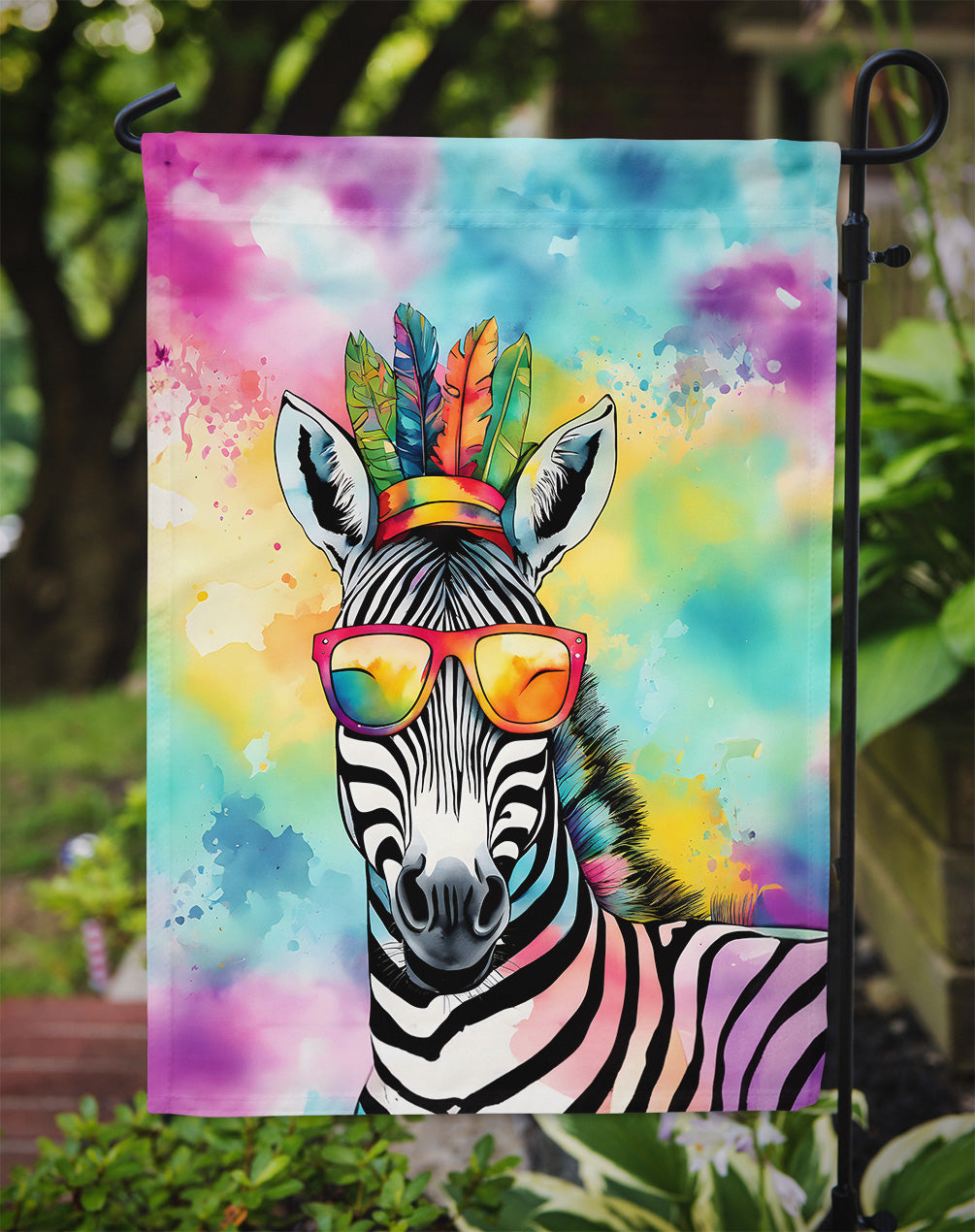 Hippie Animal Zebra Garden Flag