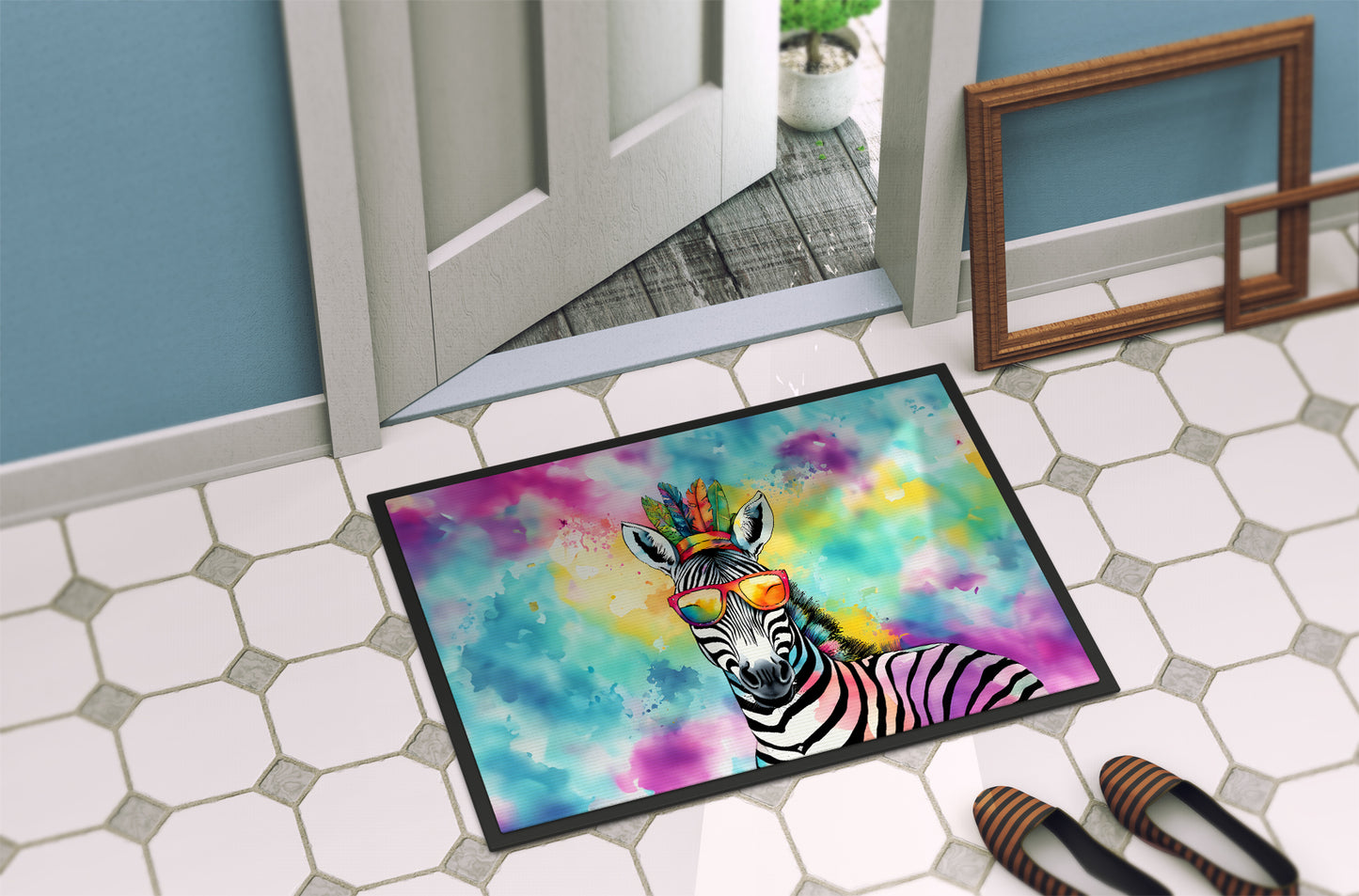 Hippie Animal Zebra Doormat