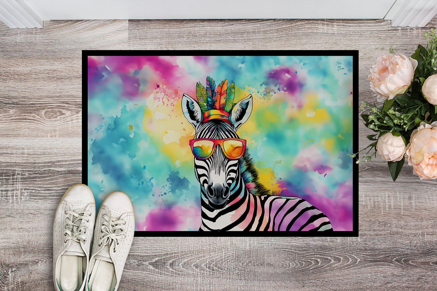 Hippie Animal Zebra Doormat