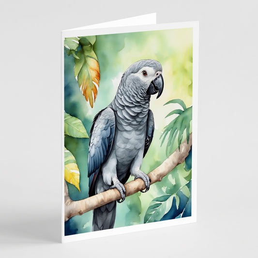 Buy this African Grey Parrot Greeting Cards Pack of 8