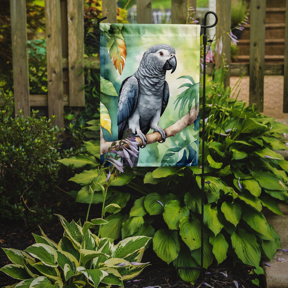 African Grey Parrot Garden Flag