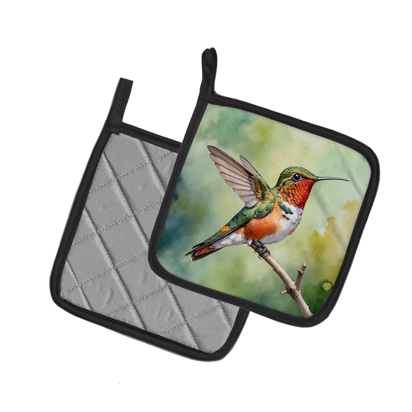 Allens Hummingbird Pair of Pot Holders