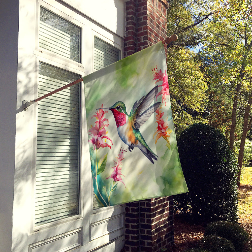 Broadtailed Hummingbird House Flag