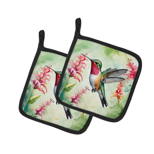 Buy this Broadtailed Hummingbird Pair of Pot Holders