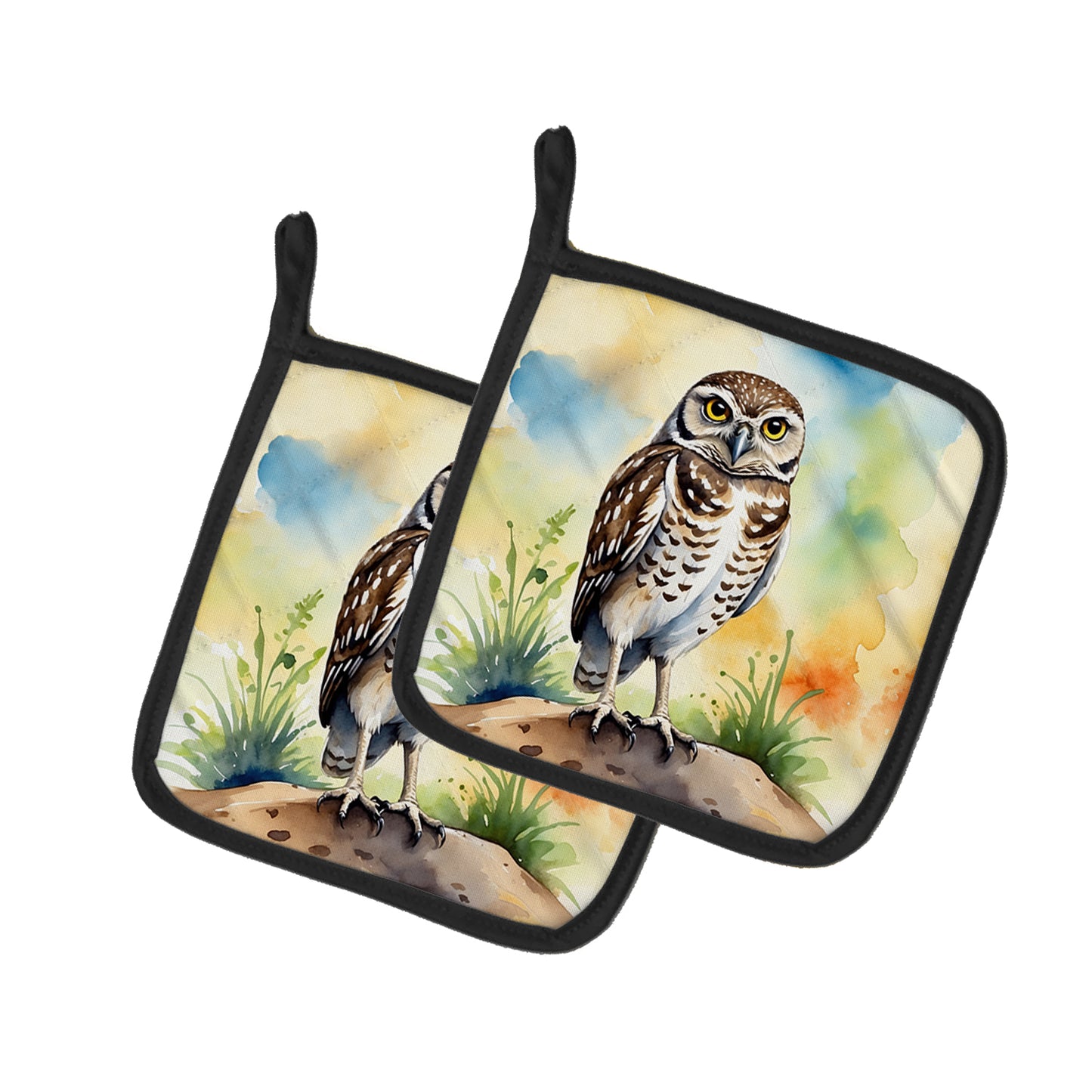 Buy this Burrowing Owl Pair of Pot Holders