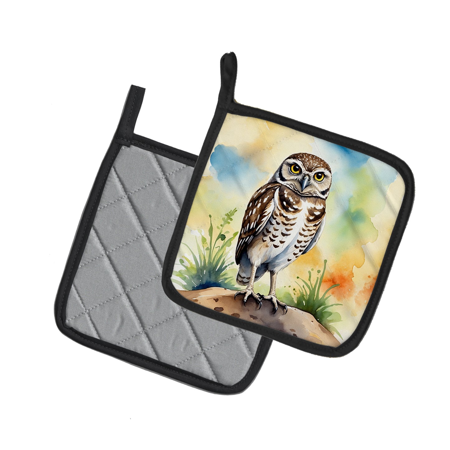 Burrowing Owl Pair of Pot Holders