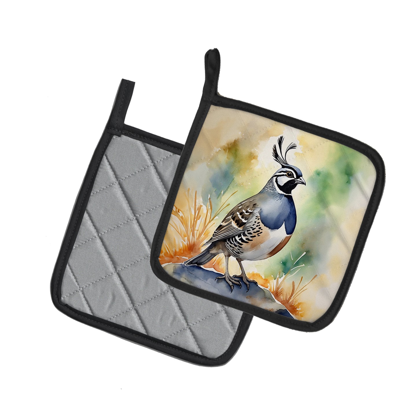 California Quail Pair of Pot Holders