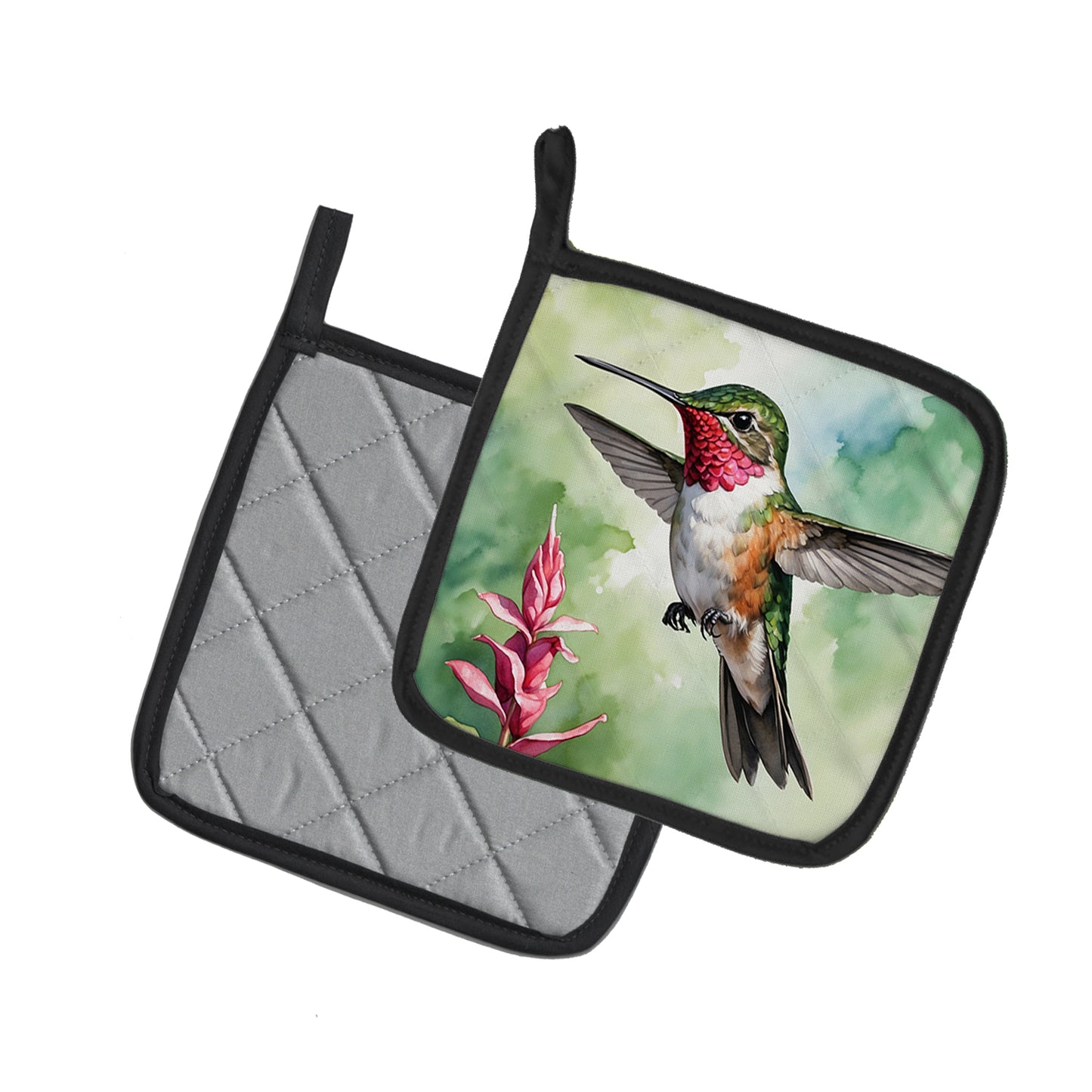 Calliope Hummingbird Pair of Pot Holders