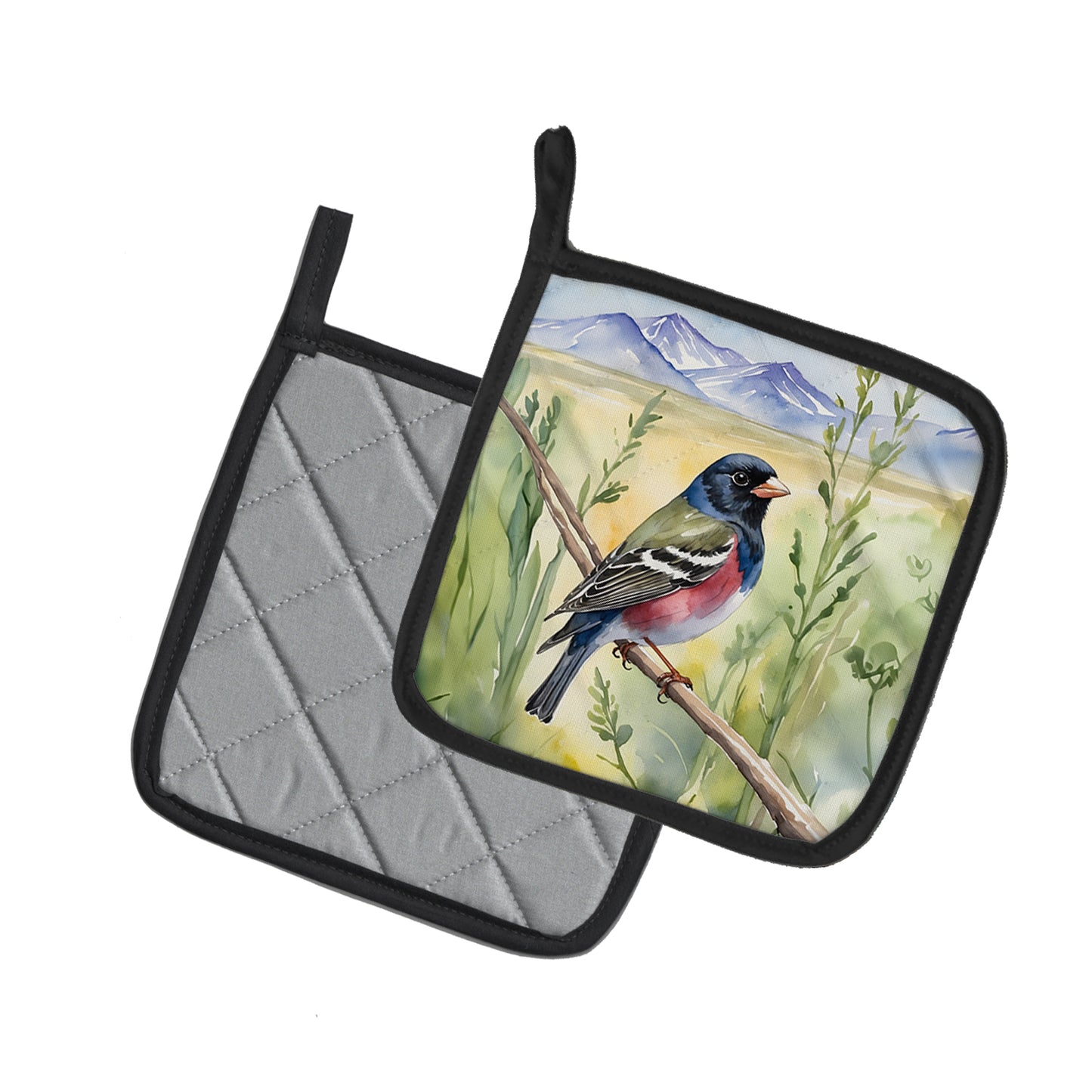 Colorado Lark Bunting Pair of Pot Holders