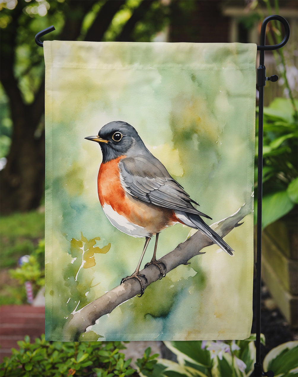 Connecticut American Robin Garden Flag