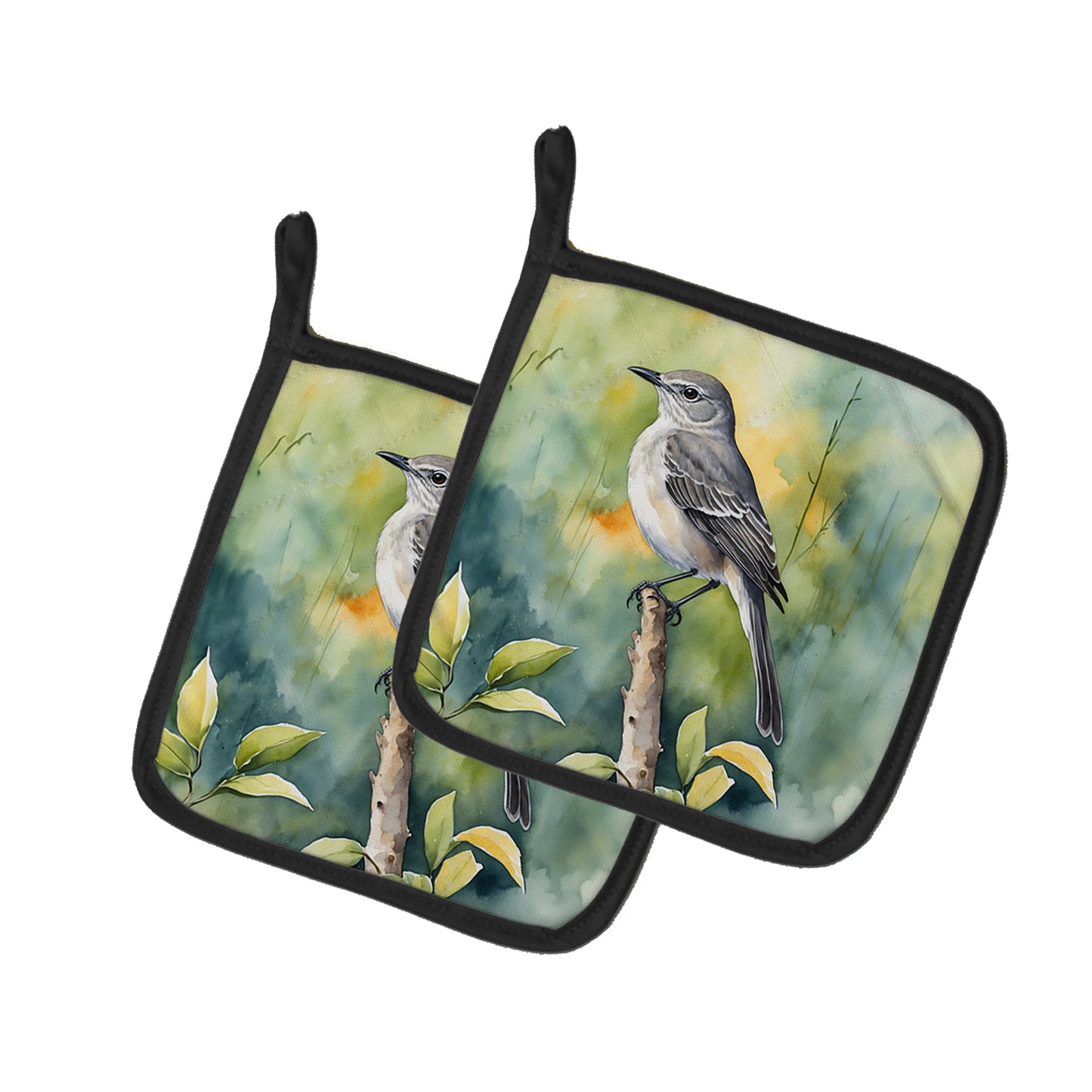 Buy this Florida Northern Mockingbird Pair of Pot Holders