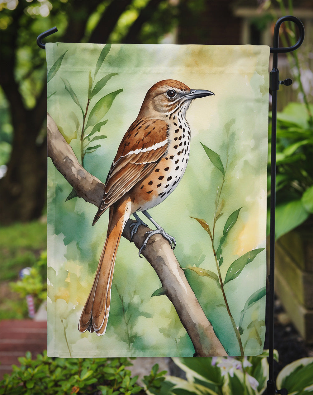 Georgia Brown Thrasher Garden Flag