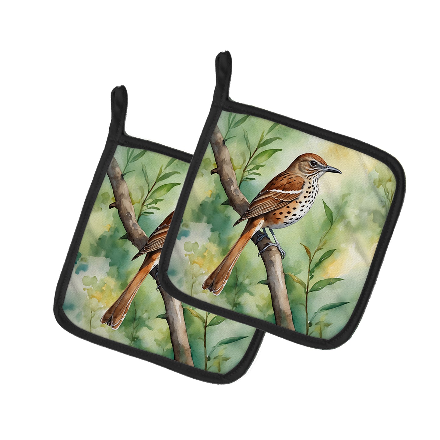 Buy this Georgia Brown Thrasher Pair of Pot Holders