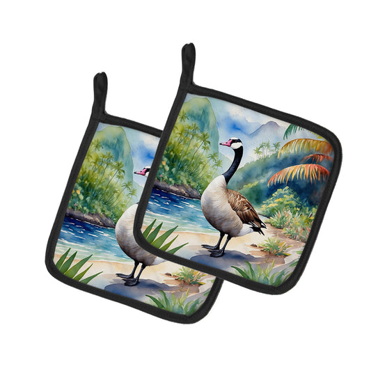 Buy this Hawaii Hawaiian Goose Pair of Pot Holders