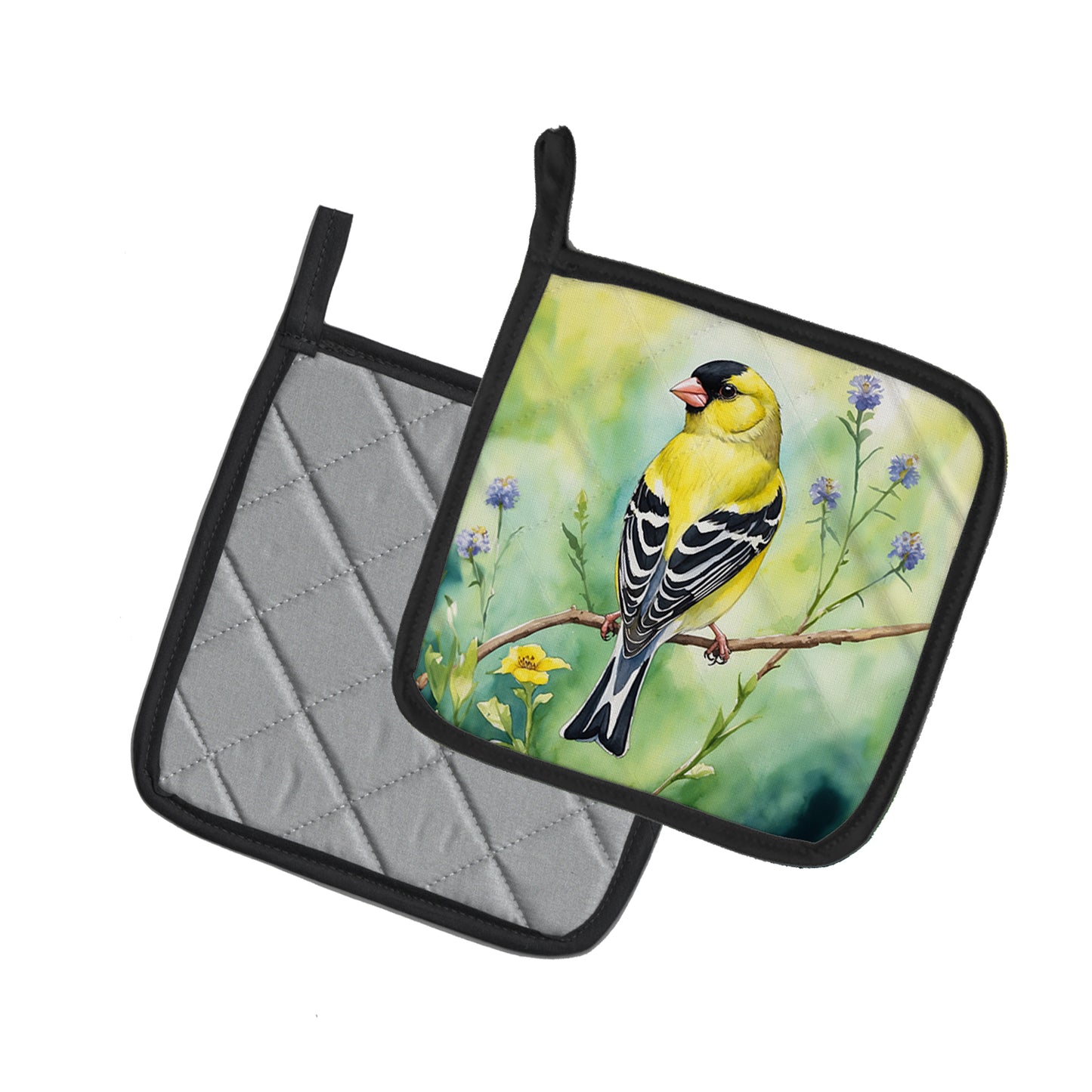 American Goldfinch Pair of Pot Holders