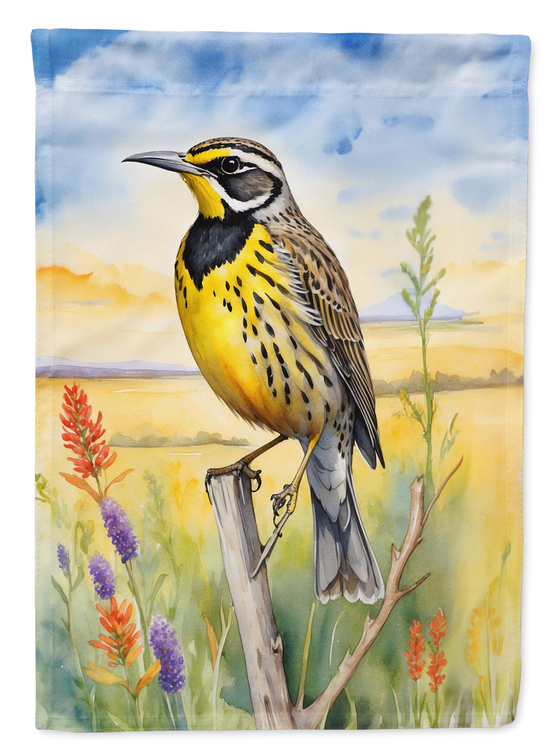 Buy this Kansas Western Meadowlark House Flag