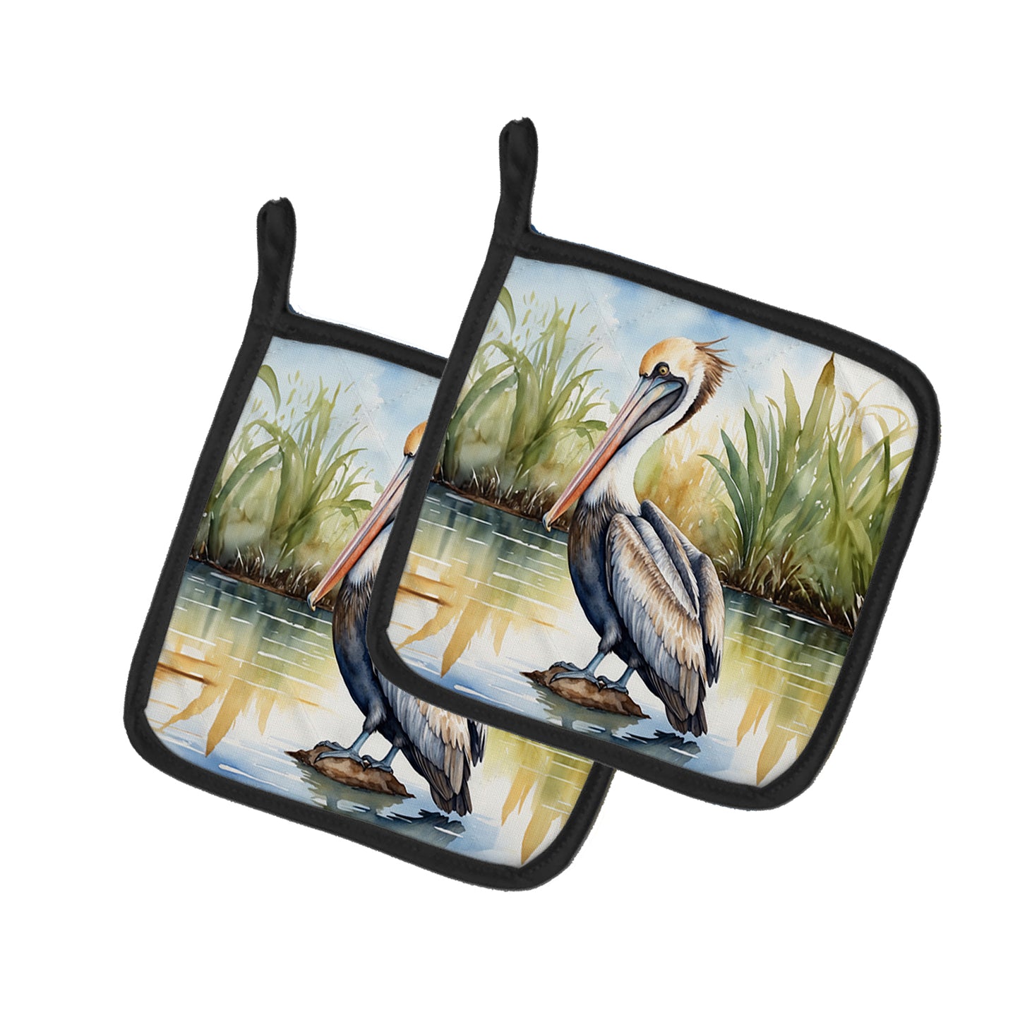 Buy this Louisiana Brown Pelican Pair of Pot Holders