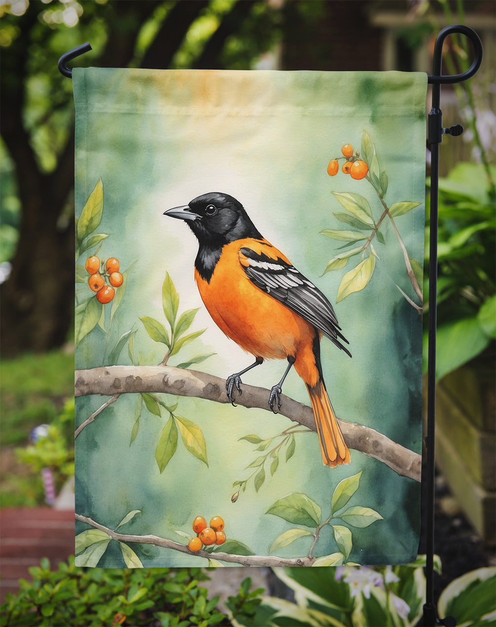 Maryland Baltimore Oriole Garden Flag