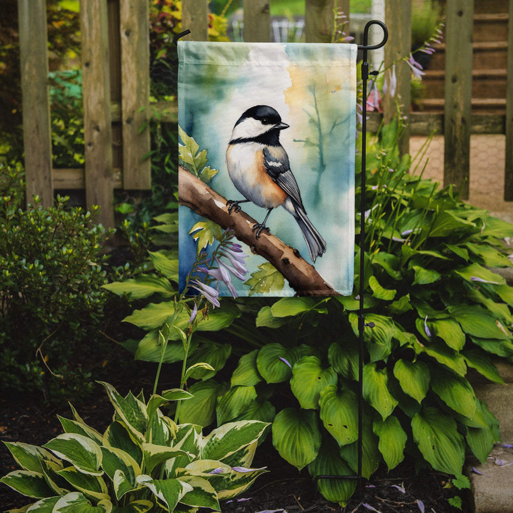 Massachusetts Blackcapped Chickadee Garden Flag