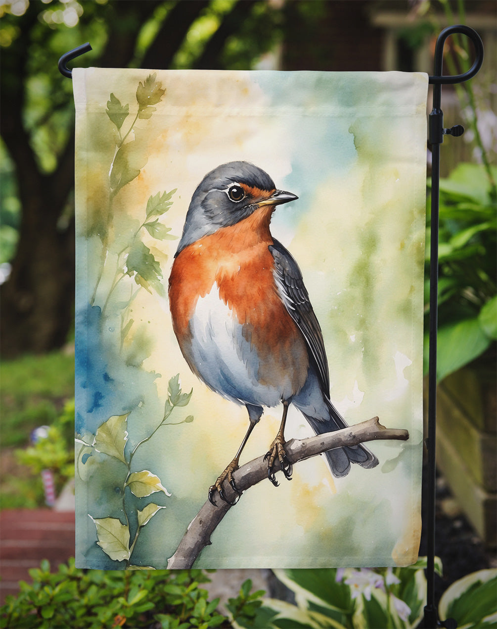 Michigan American Robin Garden Flag