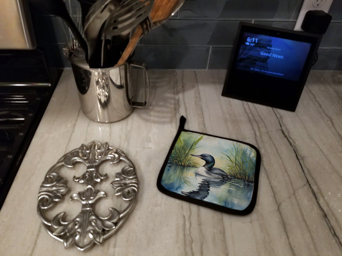 Minnesota Common Loon Pair of Pot Holders