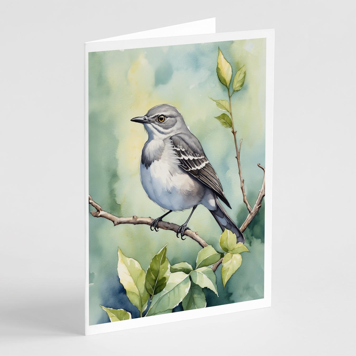 Buy this Mississippi Northern Mocking bird Greeting Cards Pack of 8