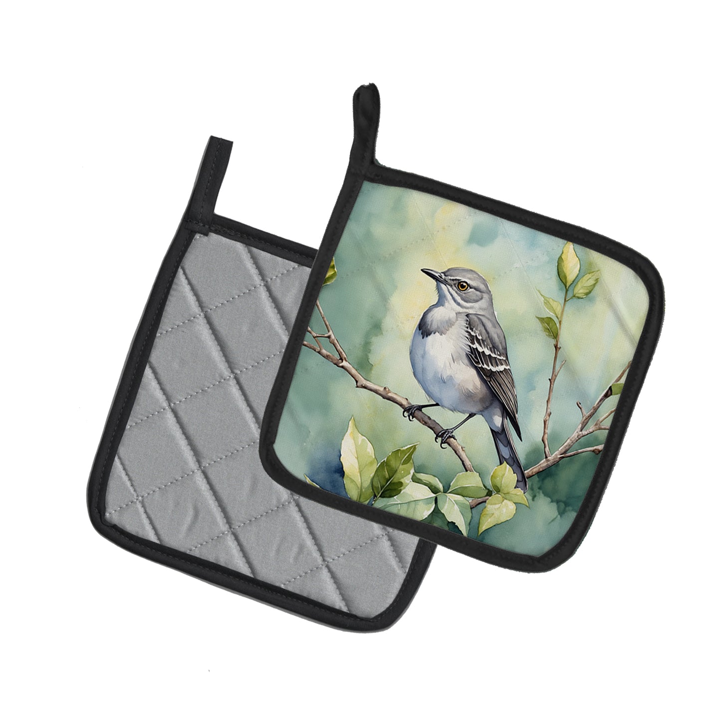 Mississippi Northern Mocking bird Pair of Pot Holders