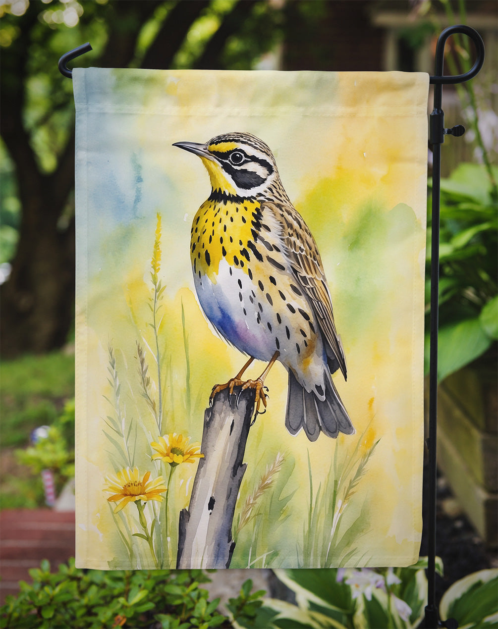 Montana Western Meadowlark Garden Flag