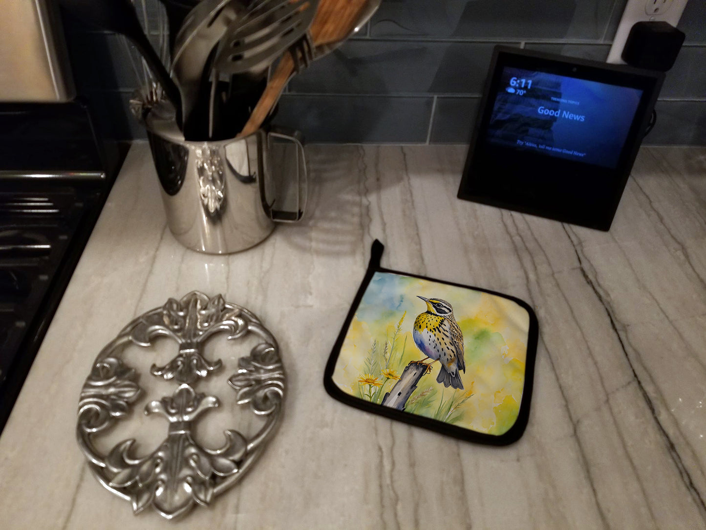 Montana Western Meadowlark Pair of Pot Holders
