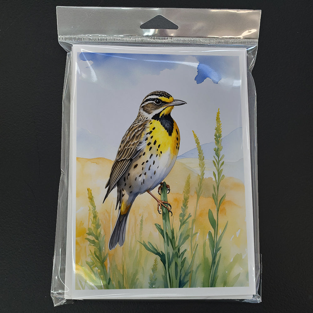 Nebraska Western Meadowlark Greeting Cards Pack of 8