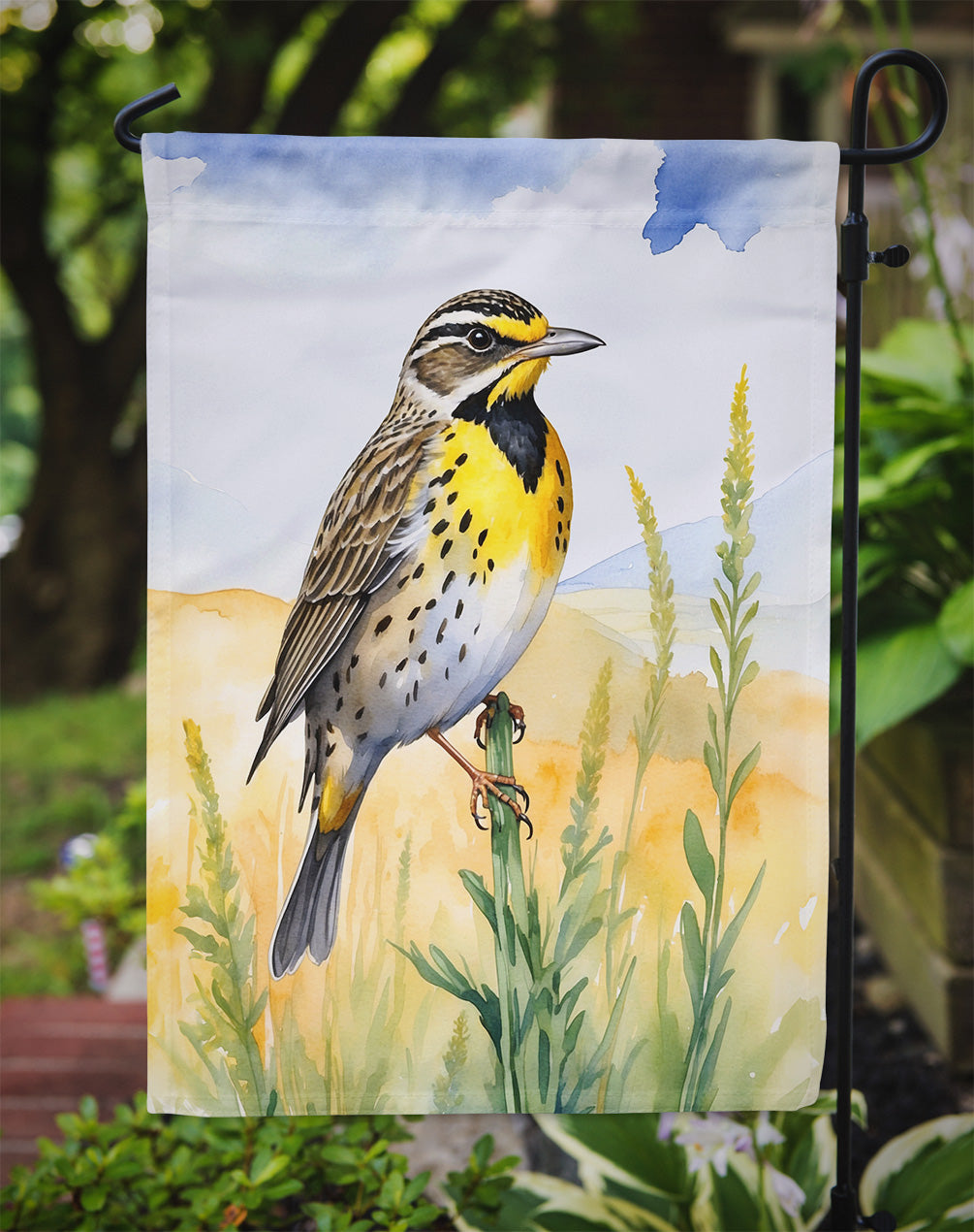 Nebraska Western Meadowlark Garden Flag