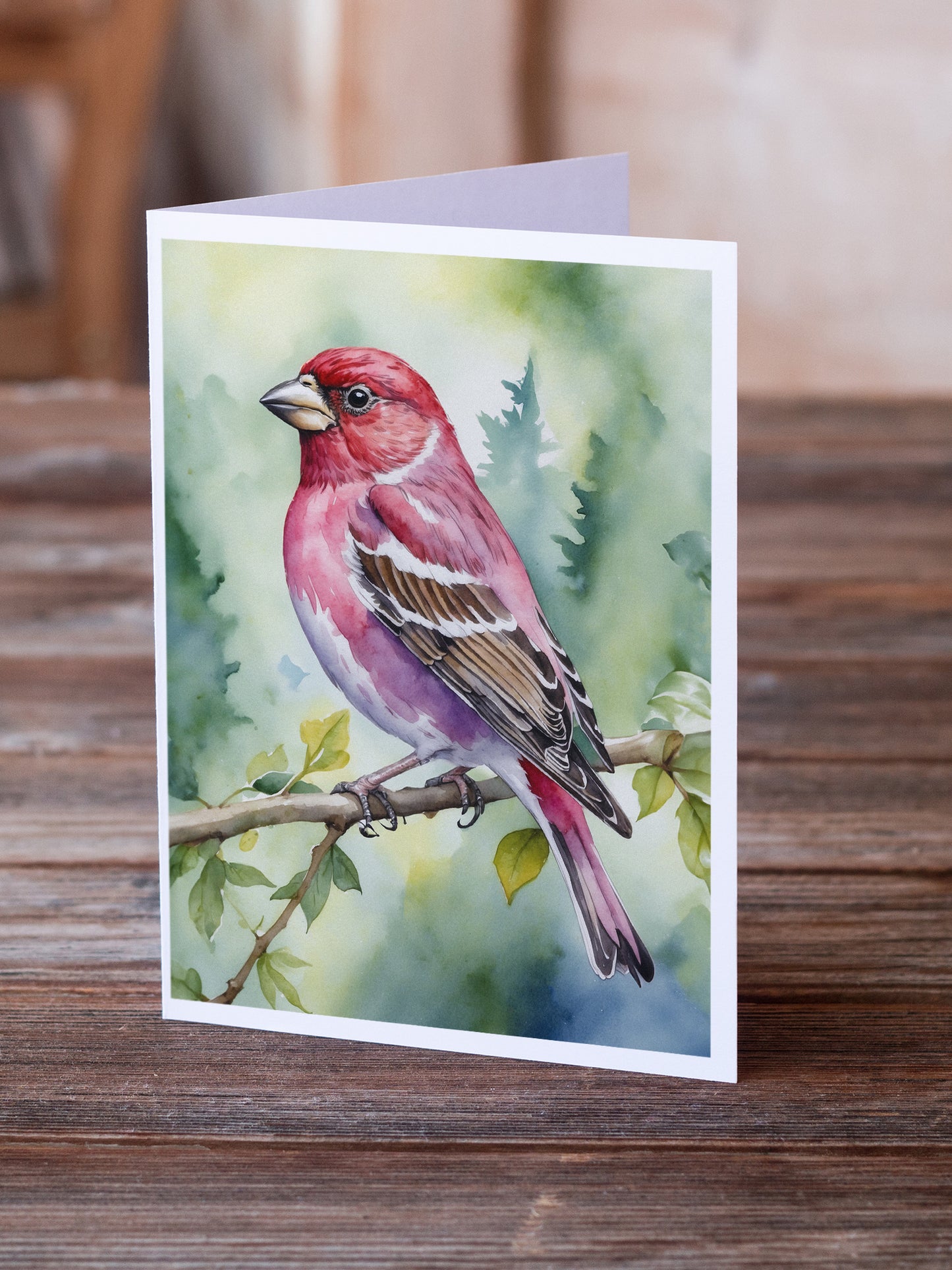 New Hampshire Purple Finch Greeting Cards Pack of 8