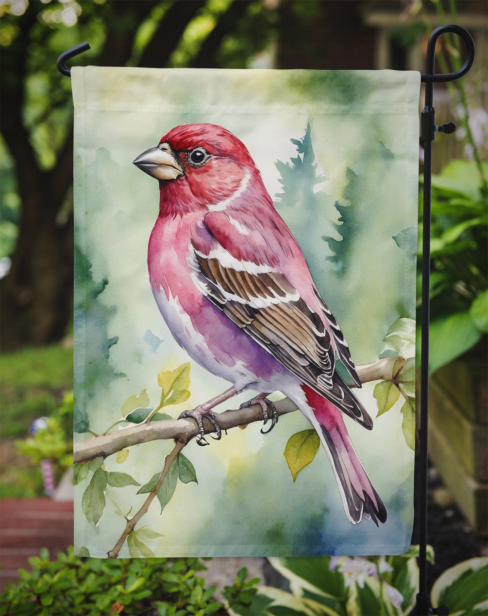 New Hampshire Purple Finch Garden Flag