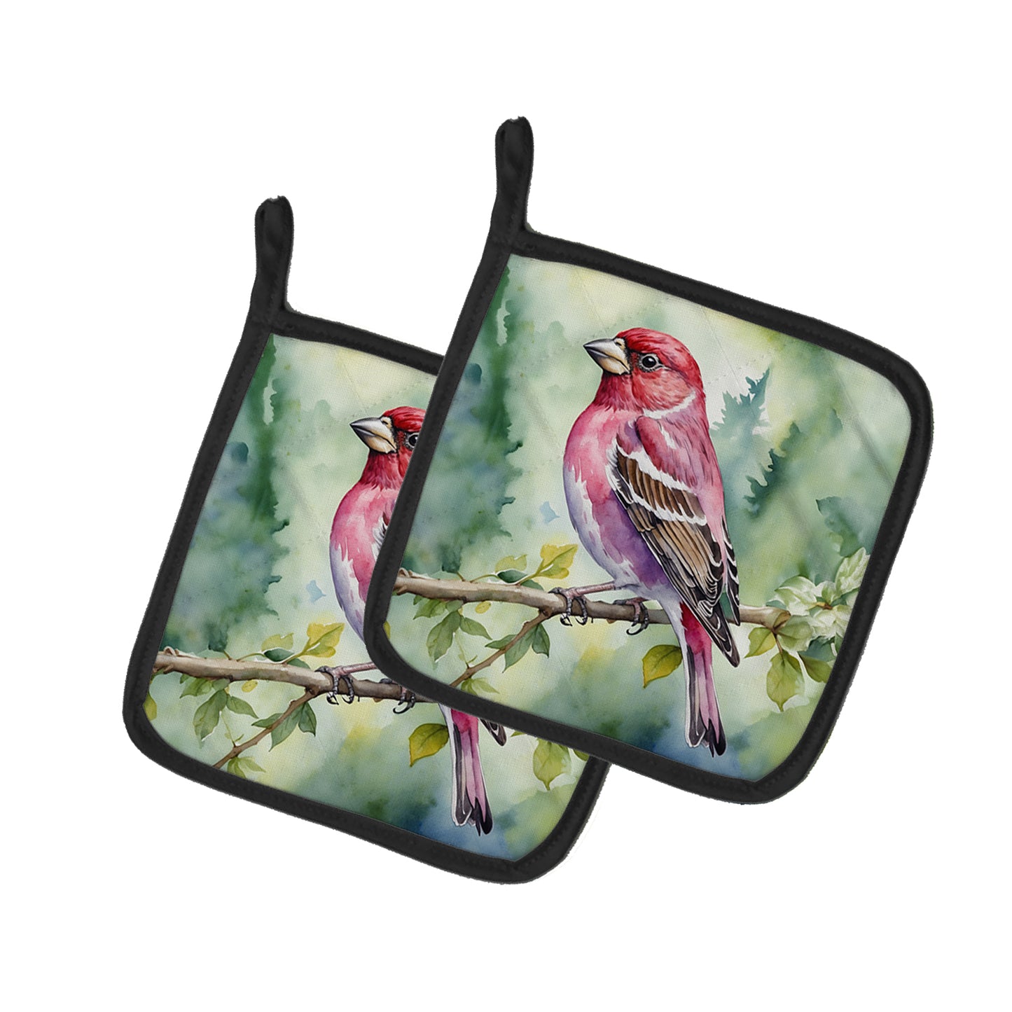 Buy this New Hampshire Purple Finch Pair of Pot Holders