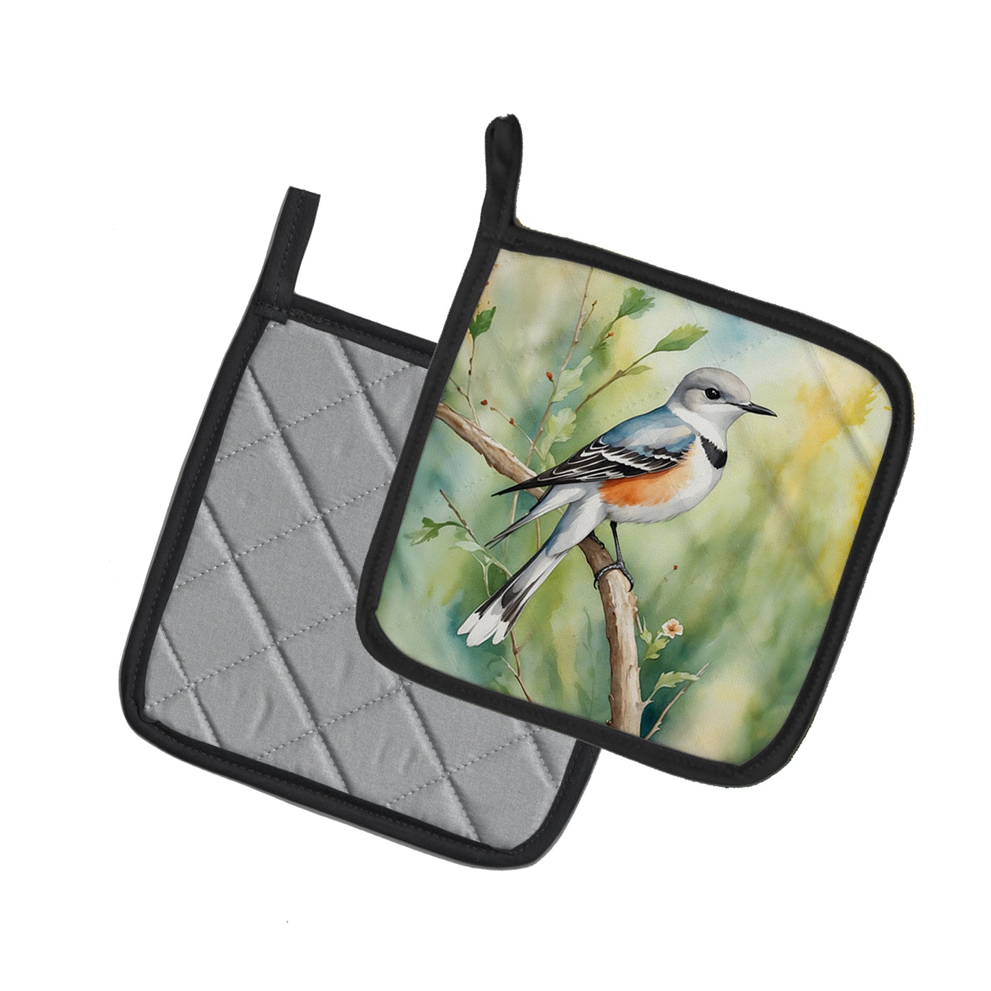 Oklahoma Scissortailed Flycatcher Pair of Pot Holders