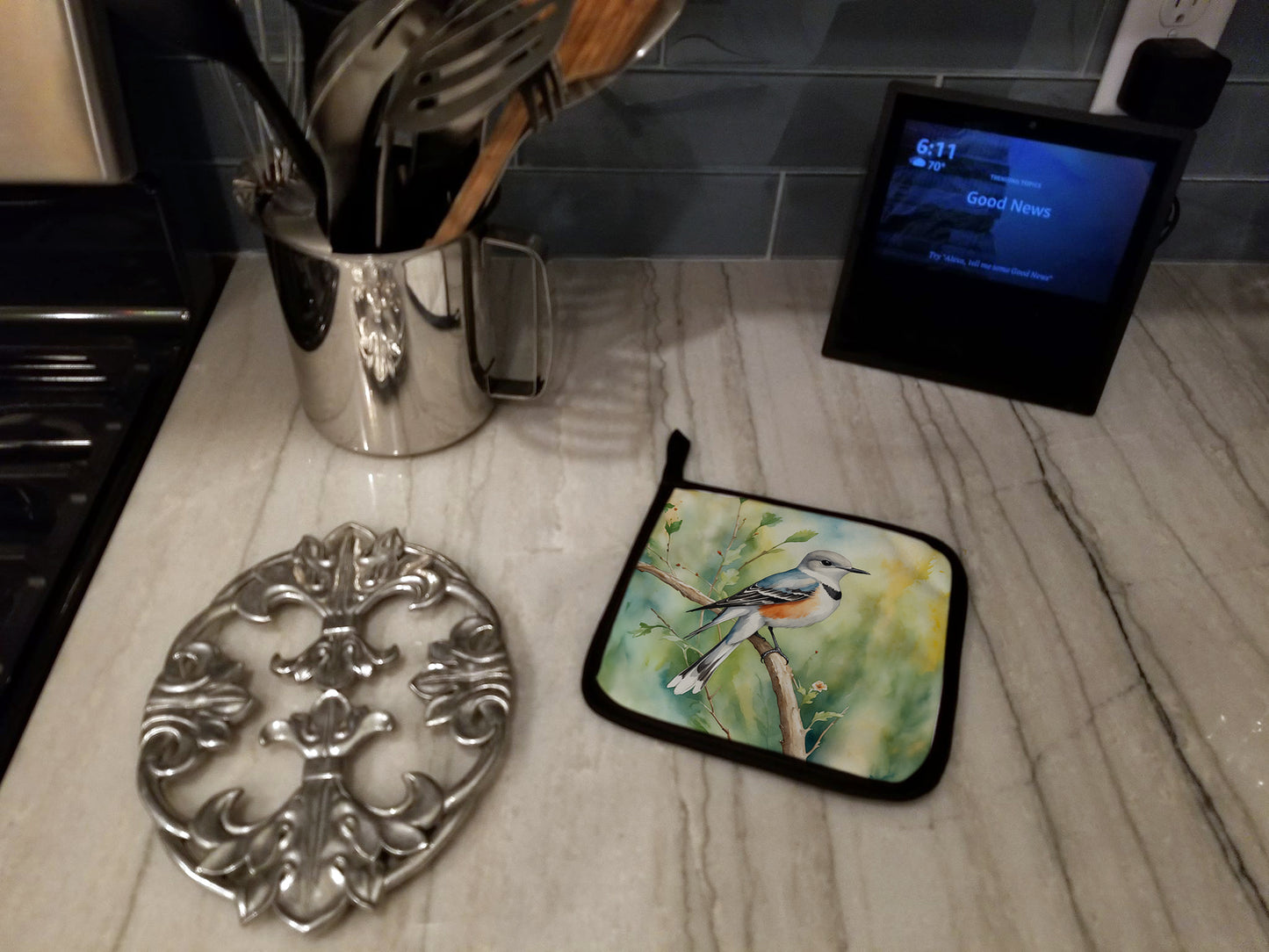 Oklahoma Scissortailed Flycatcher Pair of Pot Holders