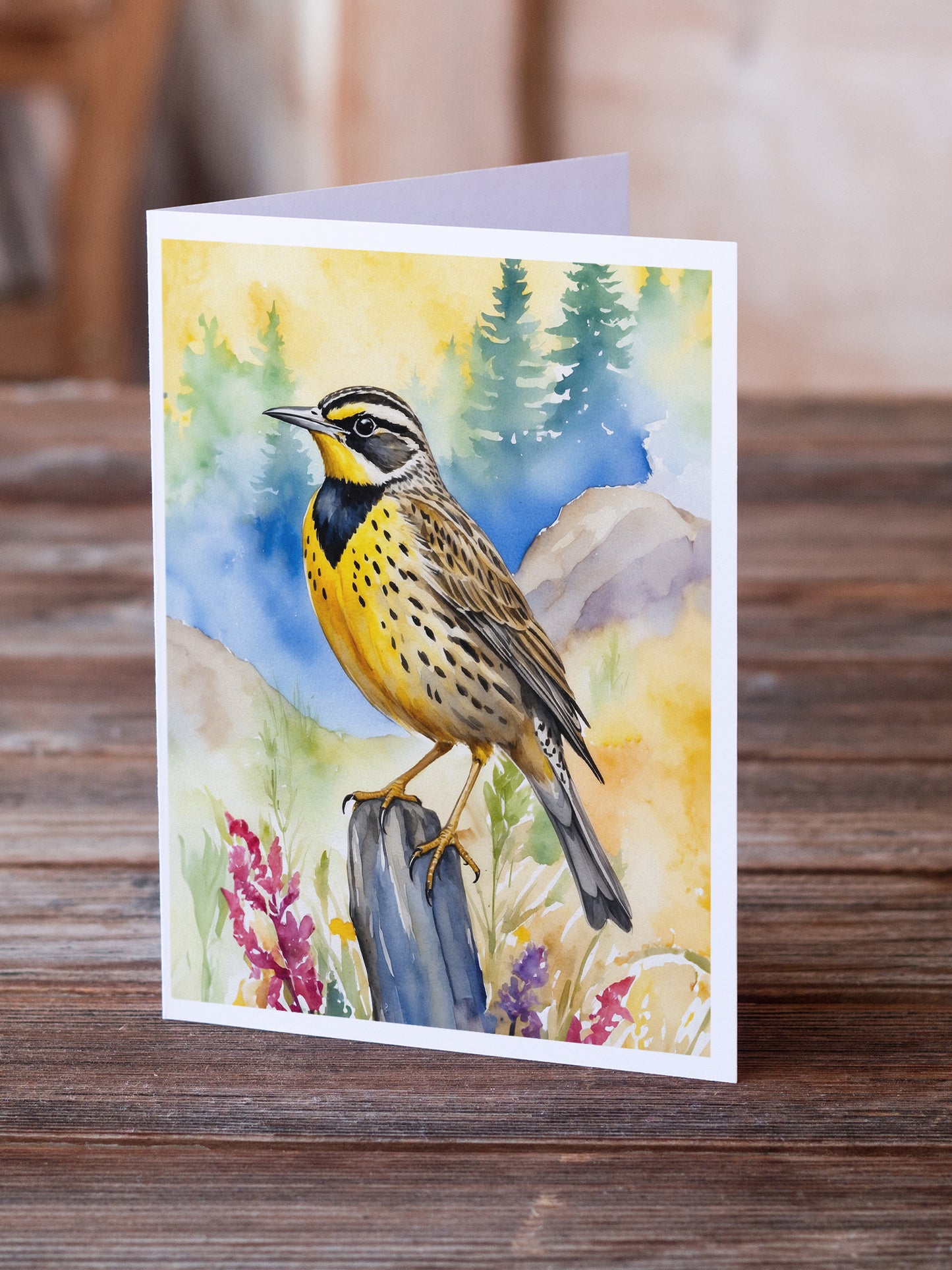 Oregon Western Meadowlark Greeting Cards Pack of 8