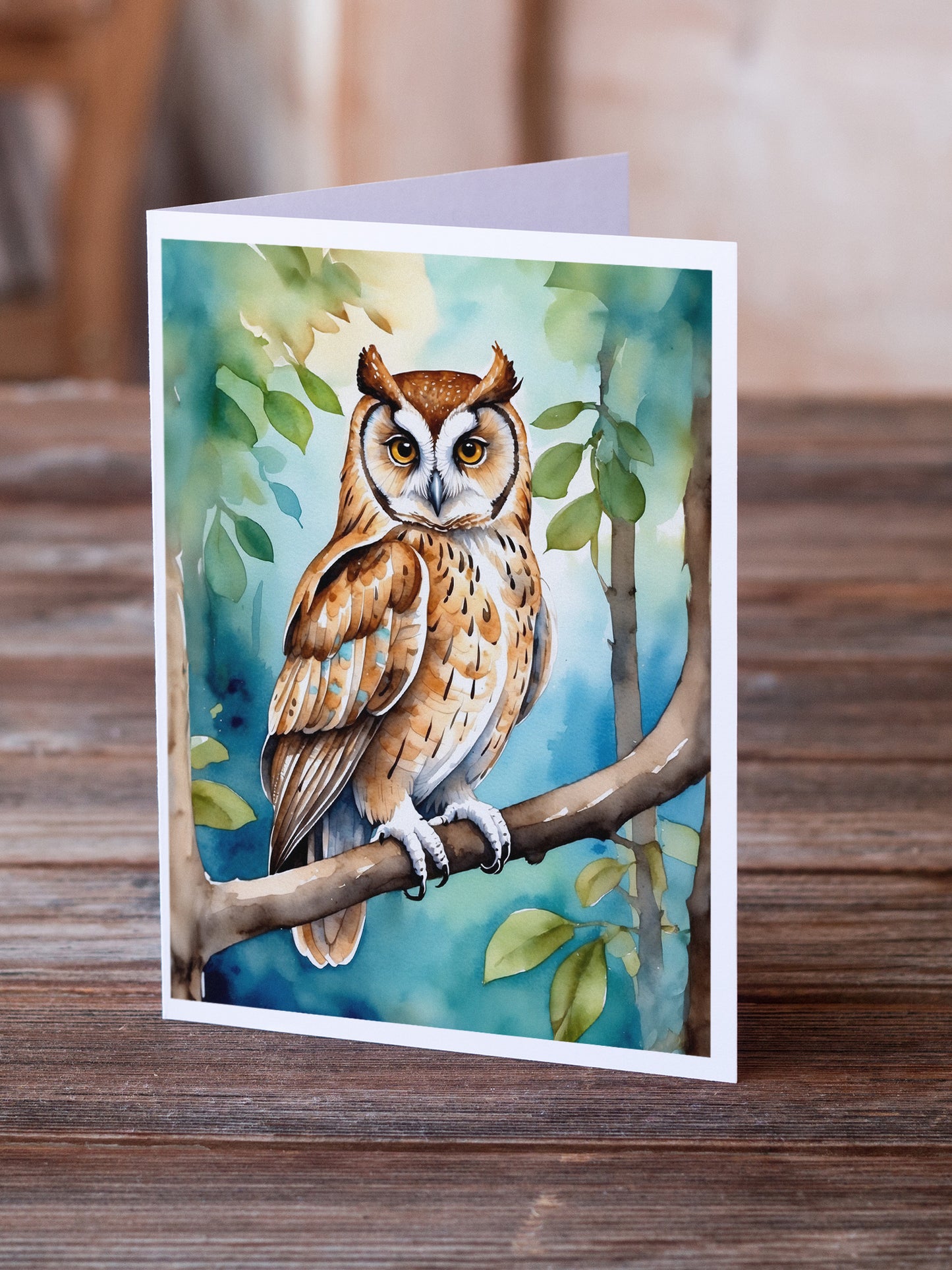 Oriental Bay Owl Greeting Cards Pack of 8