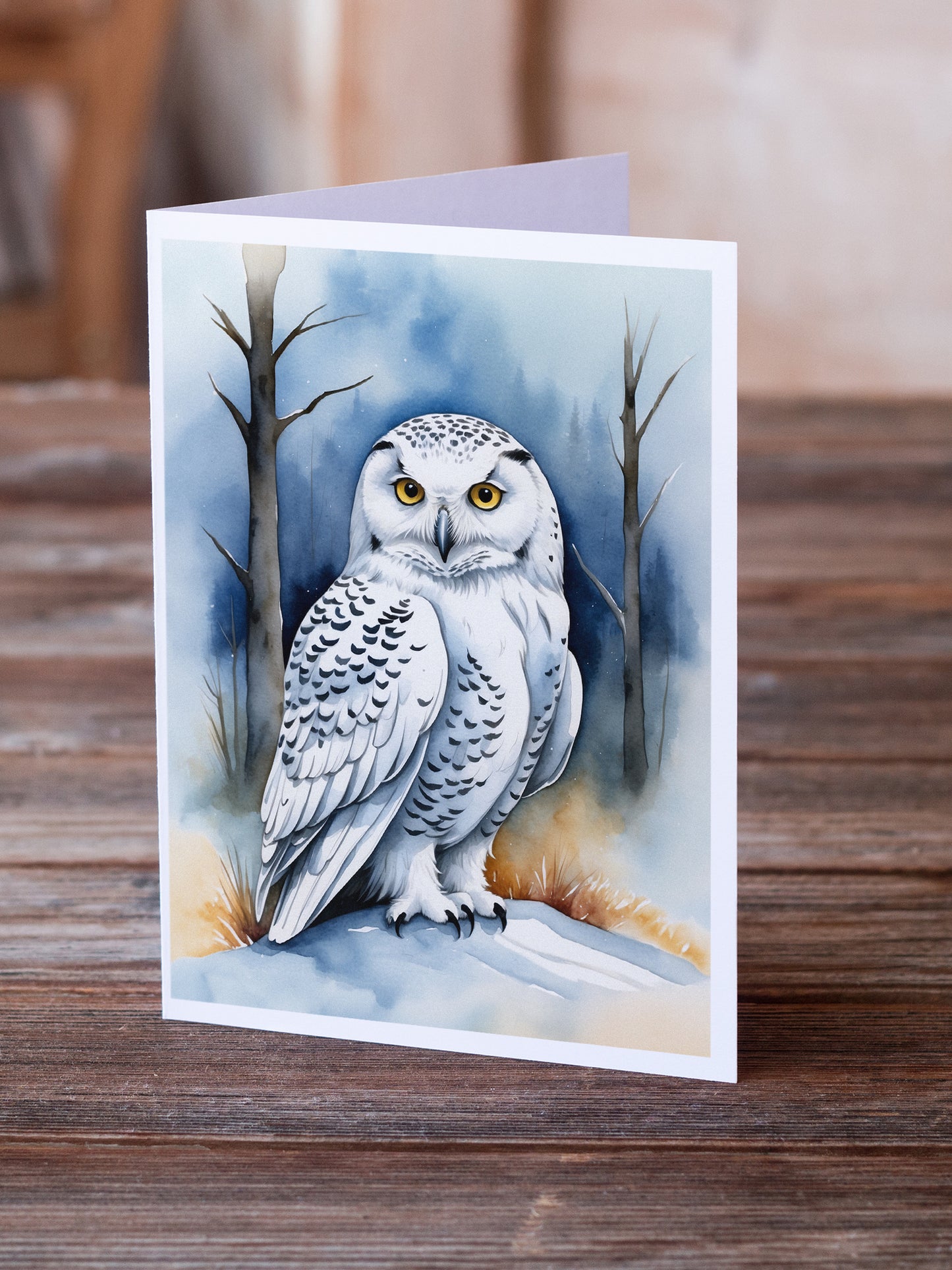 Snowy Owl Greeting Cards Pack of 8