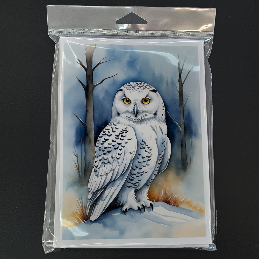 Snowy Owl Greeting Cards Pack of 8