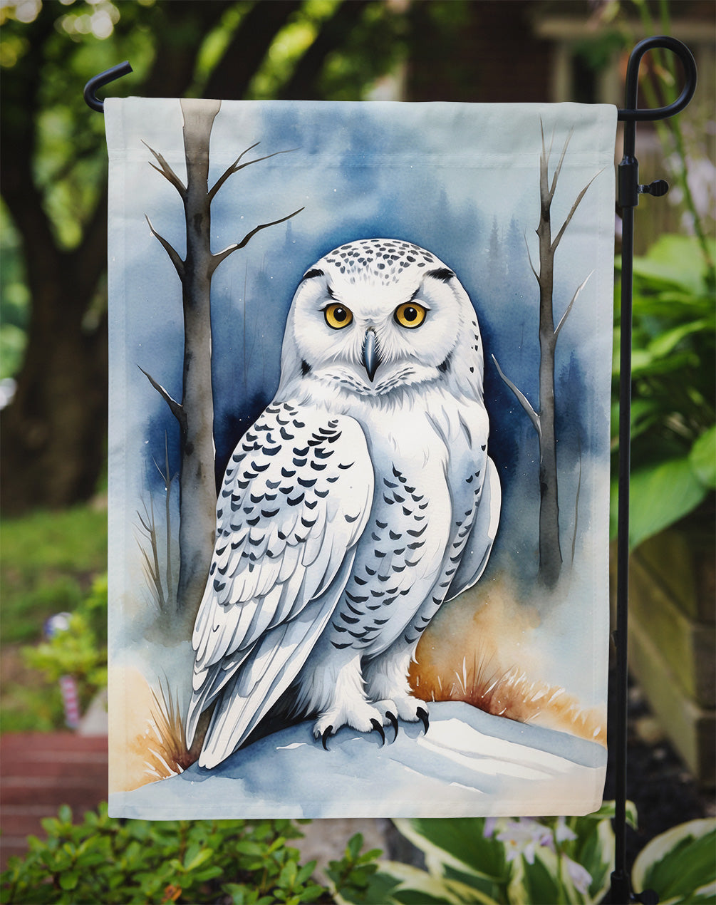 Snowy Owl Garden Flag