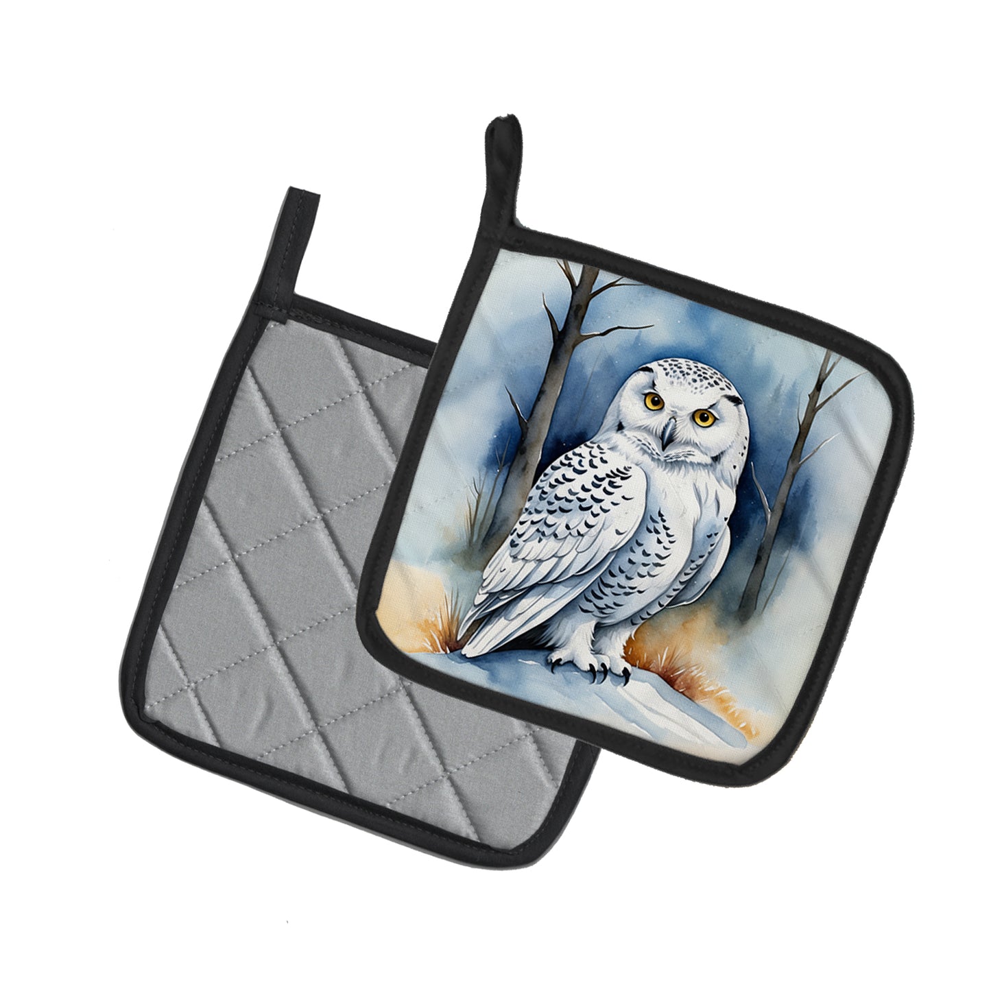 Snowy Owl Pair of Pot Holders