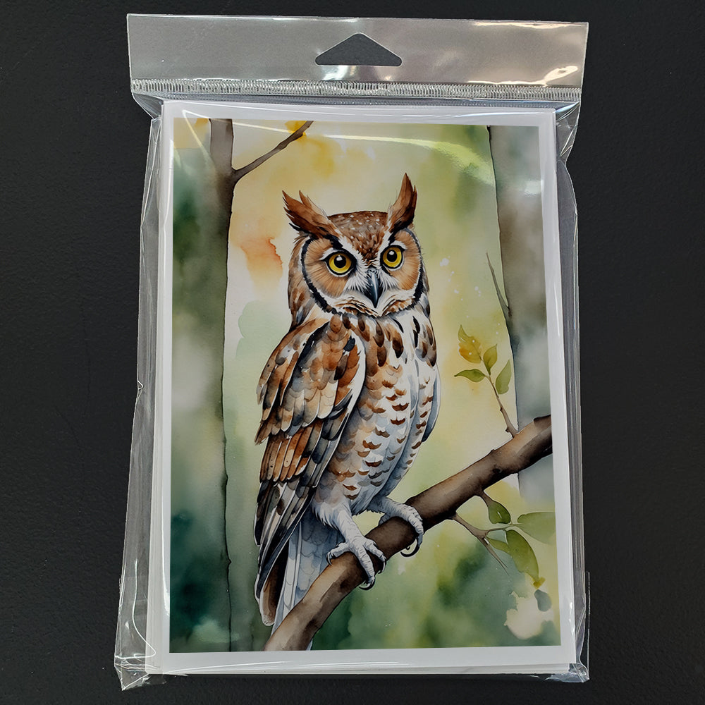 Eastern Screech Owl Greeting Cards Pack of 8