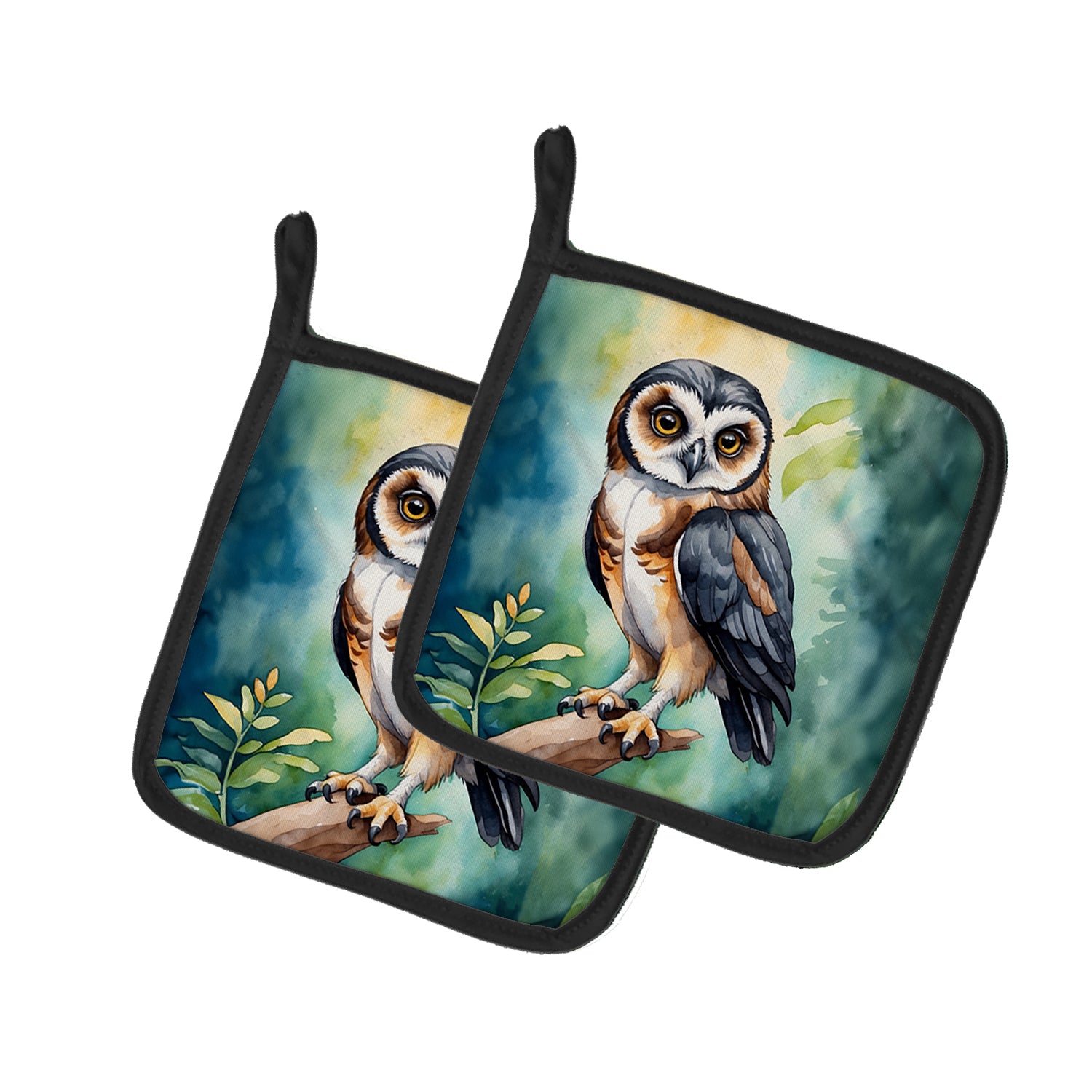 Buy this Spectacled Owl Pair of Pot Holders