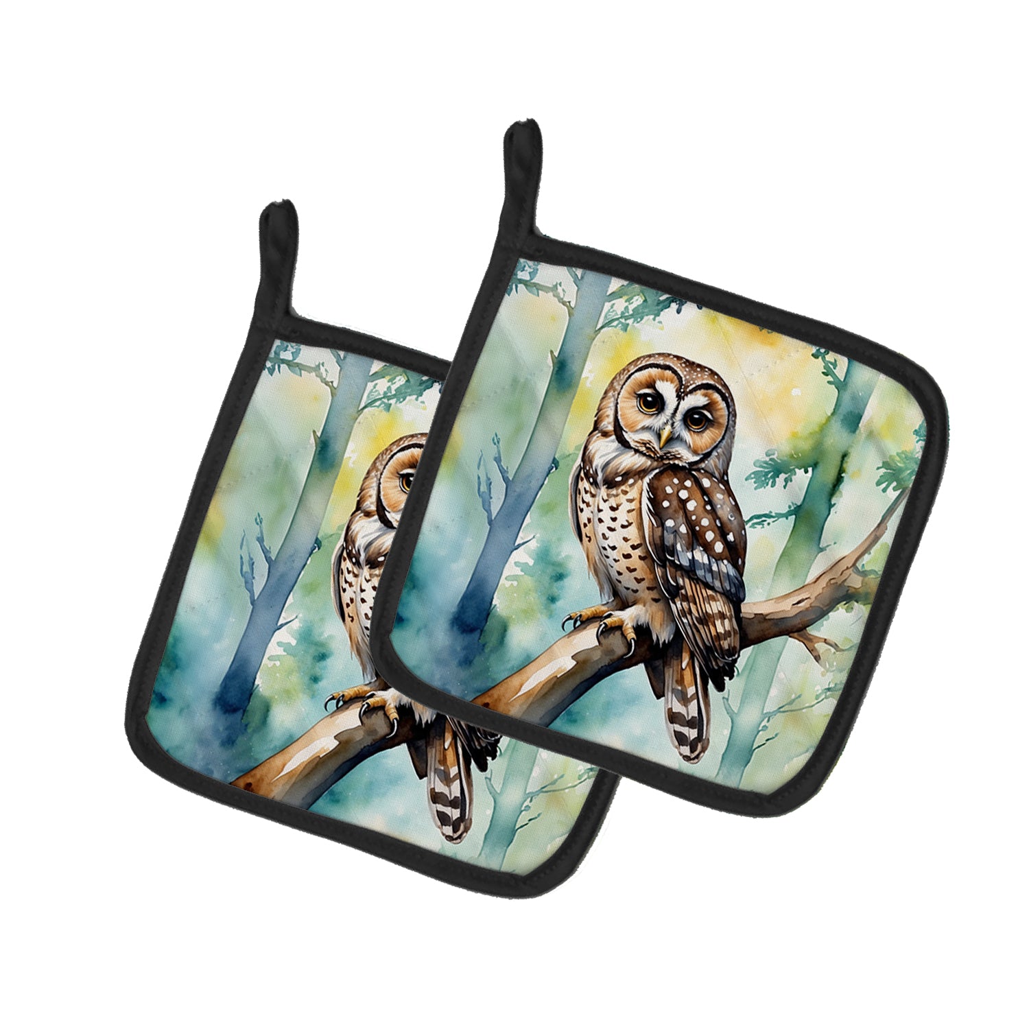 Buy this Spotted Owl Pair of Pot Holders